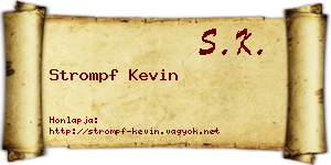 Strompf Kevin névjegykártya